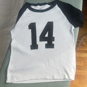 Brandy Melville Black and White Kids Tee